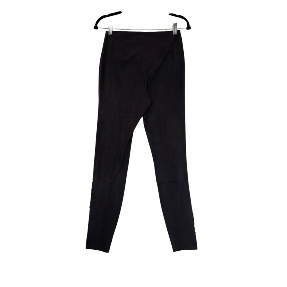 Lysse Empire Ponte Knit Leggings Black Lace Up Side Seam Pull On Gothcore Edgy A - Picture 6 of 11
